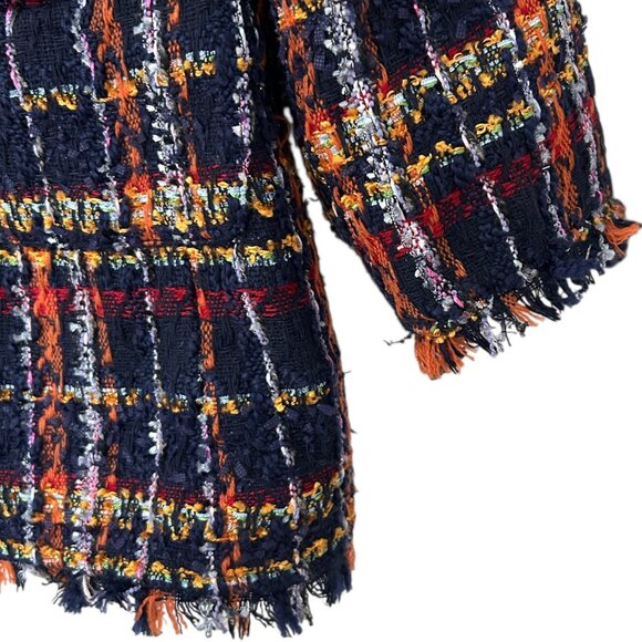 Chico’s Tweed Playful Plaid Mid Length Open Front Blazer Jacket NWT (4P) - Picture 12 of 16